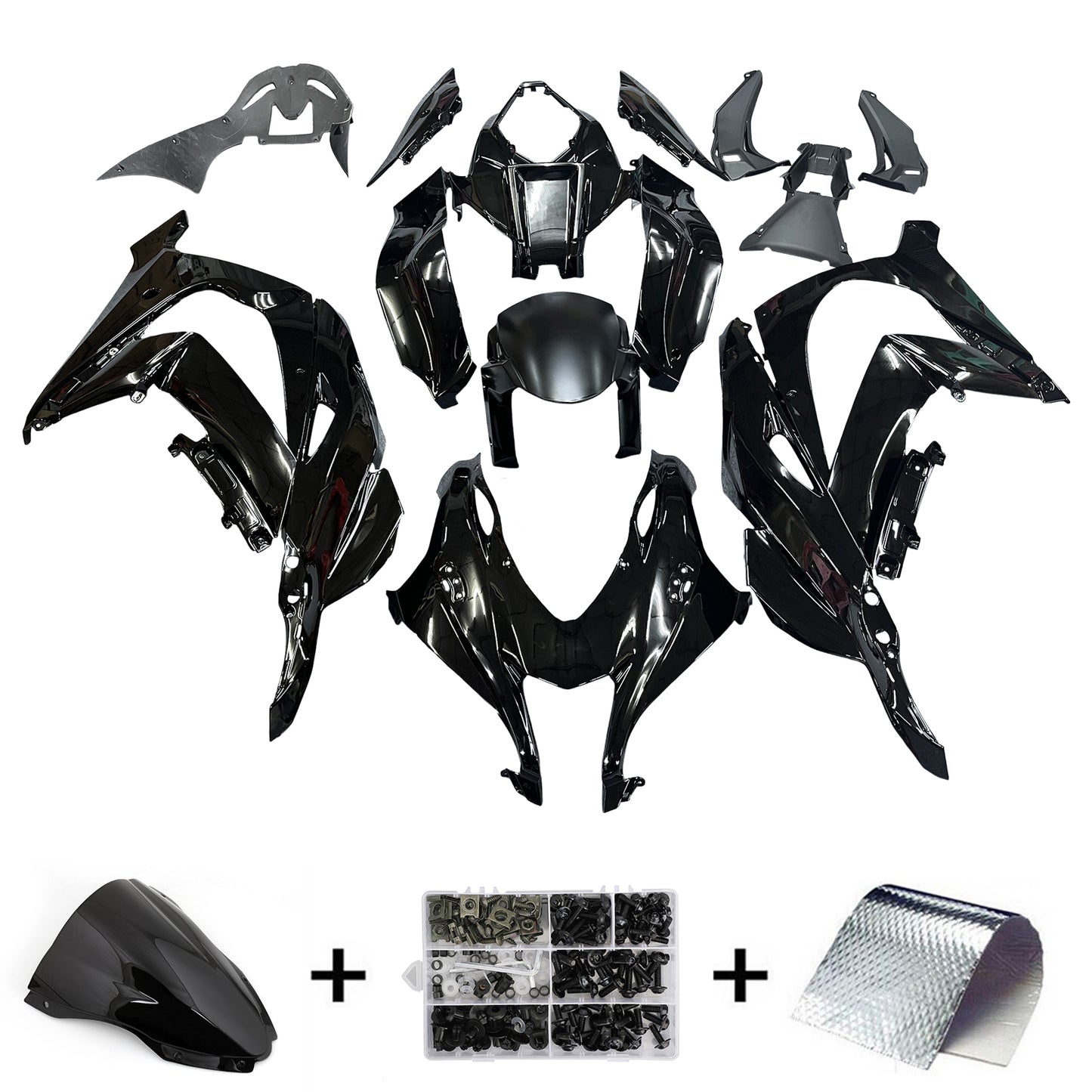 Amotopart Kawasaki ZX10R 2016-2020 Kit de carénage Corps Plastique