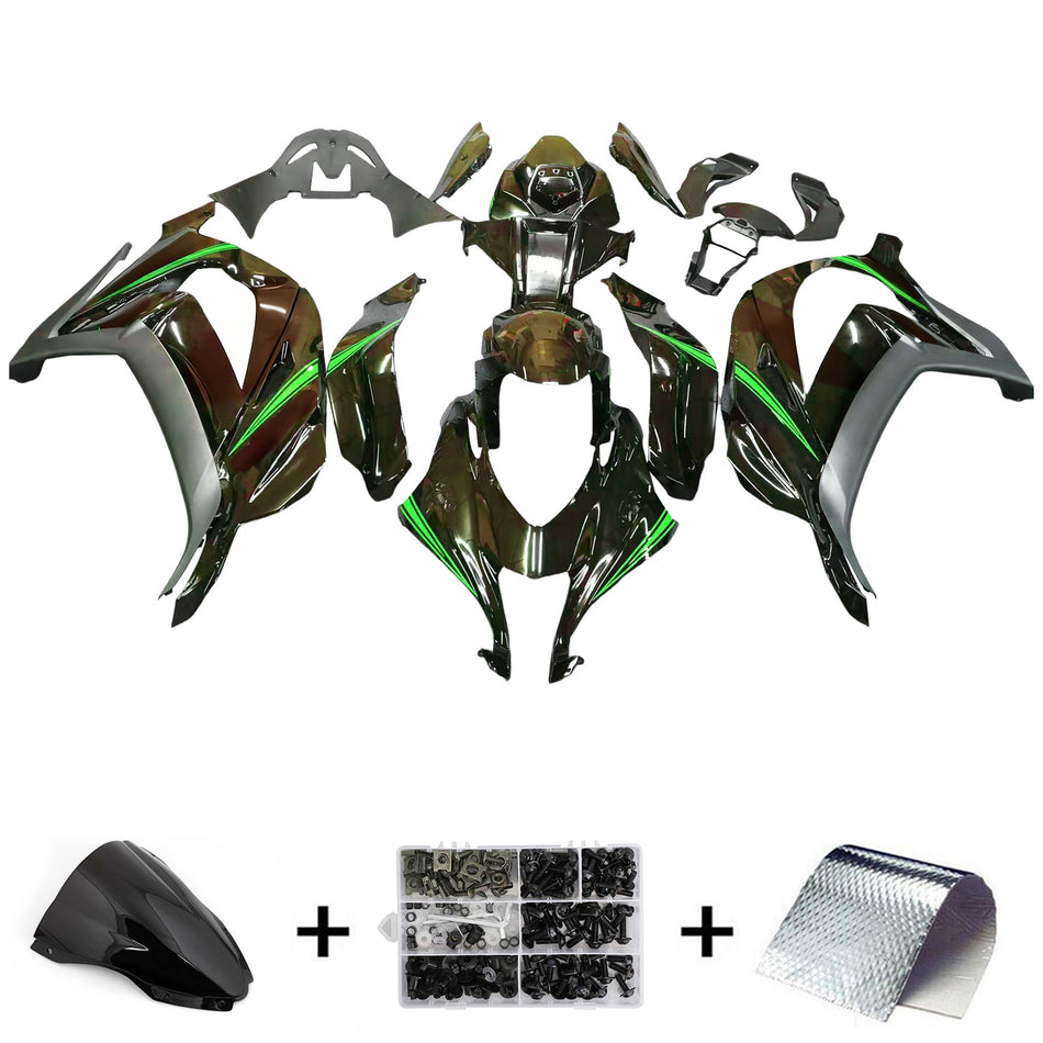 Amotopart Verkleidungsset für Kawasaki ZX10R 2016–2020, Karosserie, Kunststoff, ABS