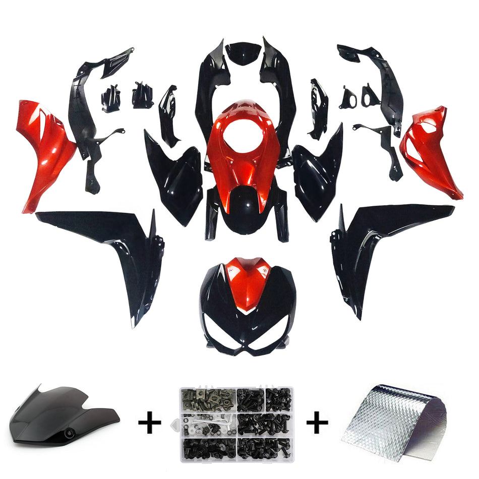 Amotopart Kawasaki 2014-2017 Z1000 Schwarzorange Abzugskit