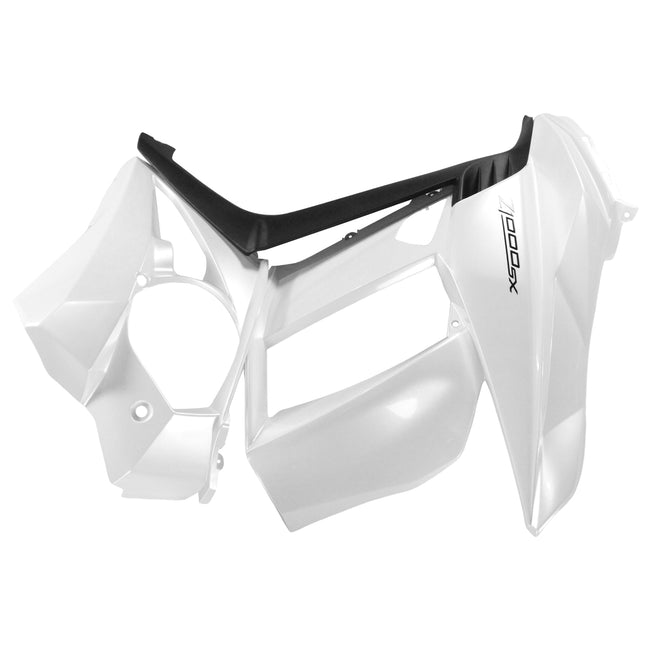 Amotopart Kawasaki Z1000SX 2010-2015 Kit de carénage blanc