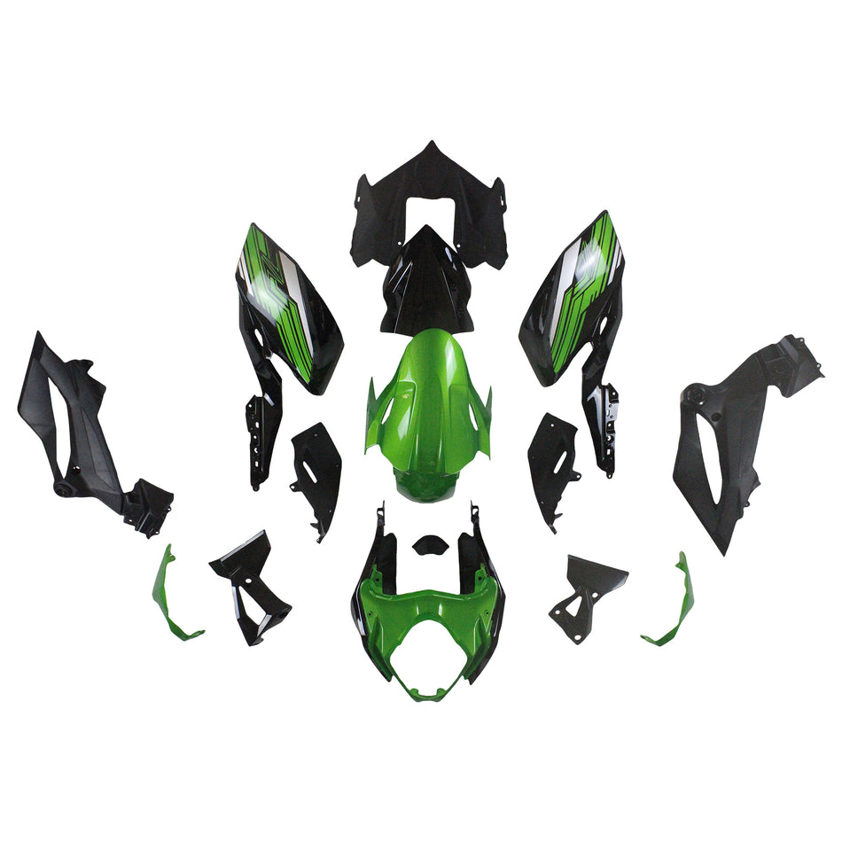 Amotopart Kawasaki 2018-2020 Z400 Green Black Abzugskit