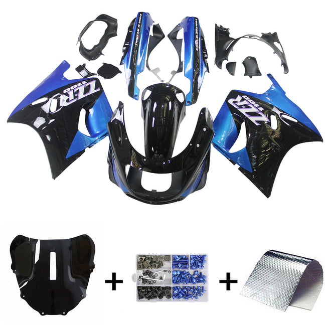 Amotopart Kawasaki Zzr1100 1993-2003 Kit de carénage Corps Plastique Plastique