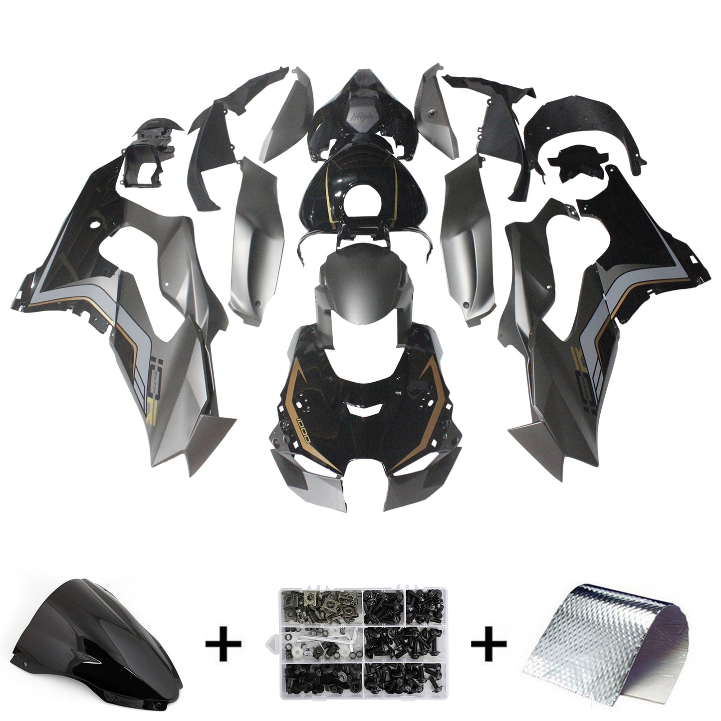 Amotopart Kawasaki ZX-10R ZX10R 2021-2022 Kit de carénage Corps ABS