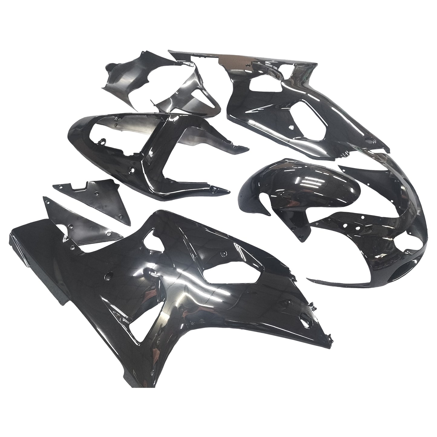 AMOTOPART-Verziehung Injektion Plastik Kit glänzend schwarz Passform für Suzuki GSXR600/750 2001-2003 Generic