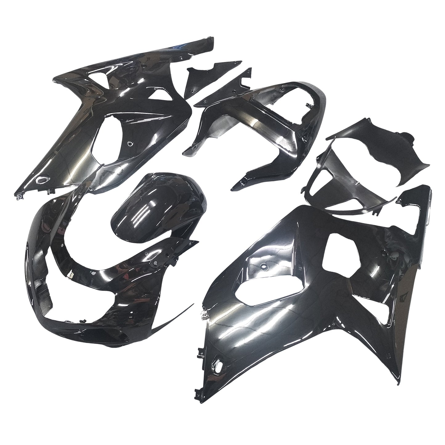 AMOTOPART-Verziehung Injektion Plastik Kit glänzend schwarz Passform für Suzuki GSXR600/750 2001-2003 Generic