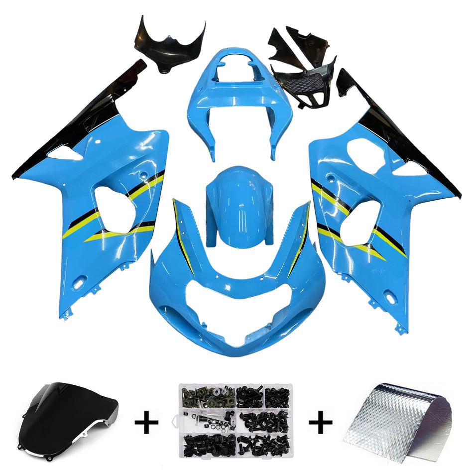 Amotopart 2000-2002 Suzuki GSXR1000 Verkleidung Multi Blue Kit