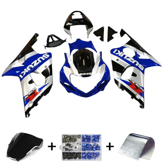 Amotopart 2000-2002 Suzuki GSXR1000 Verkleidung Blue & Sliver Kit