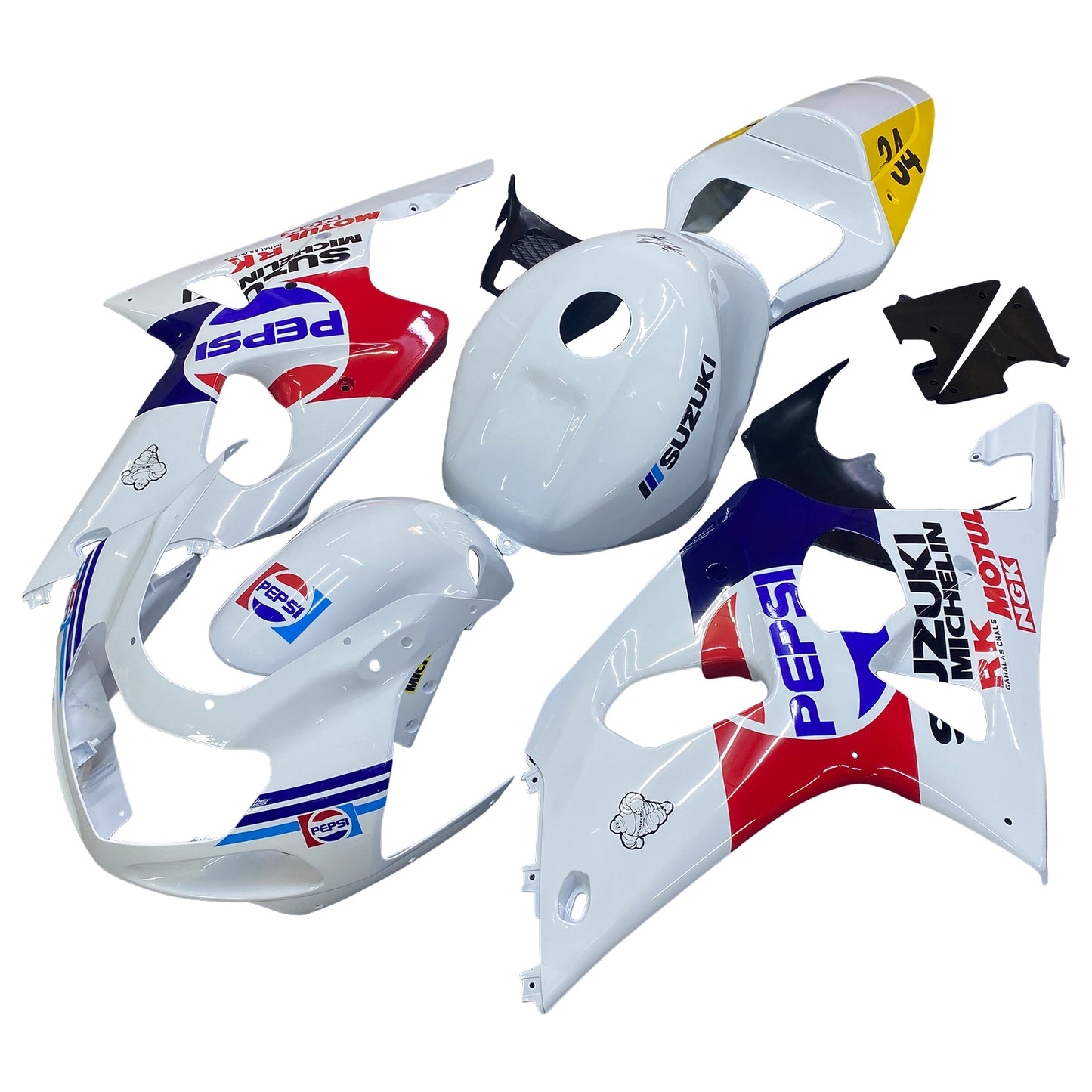 Amotopart Suzuki GSXR1000 2000¨C2002 K1 K2 Verkleidungsset, Karosserie, Kunststoff, ABS