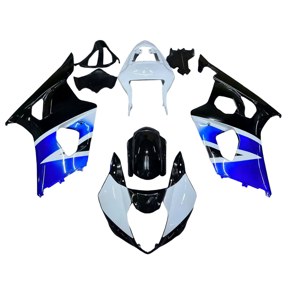 Amotopart 2003-2004 Suzuki GSXR1000 Verkleidung Multi White & Black Kit