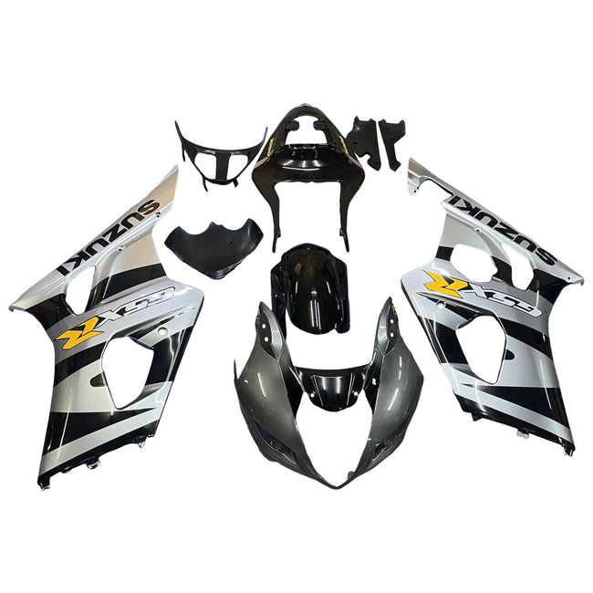 Amotopart 2003-2004 Suzuki GSXR1000 Verkleidung Black & Grey Kit