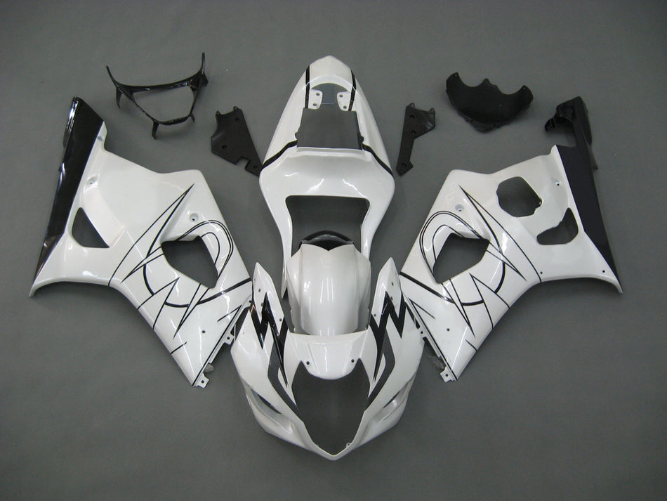 Amotopart 2003-2004 Suzuki GSXR1000 Kit de carénage blanc