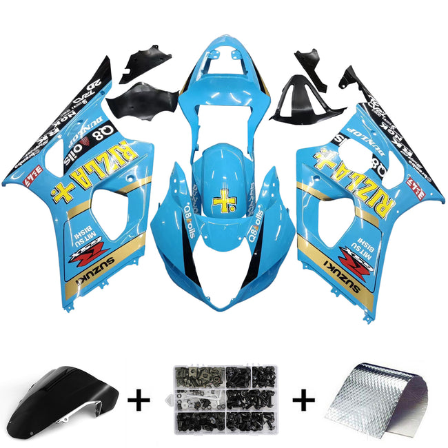 Amotopart 2003-2004 Suzuki GSXR1000 Verkleidung Multi Blue Kit