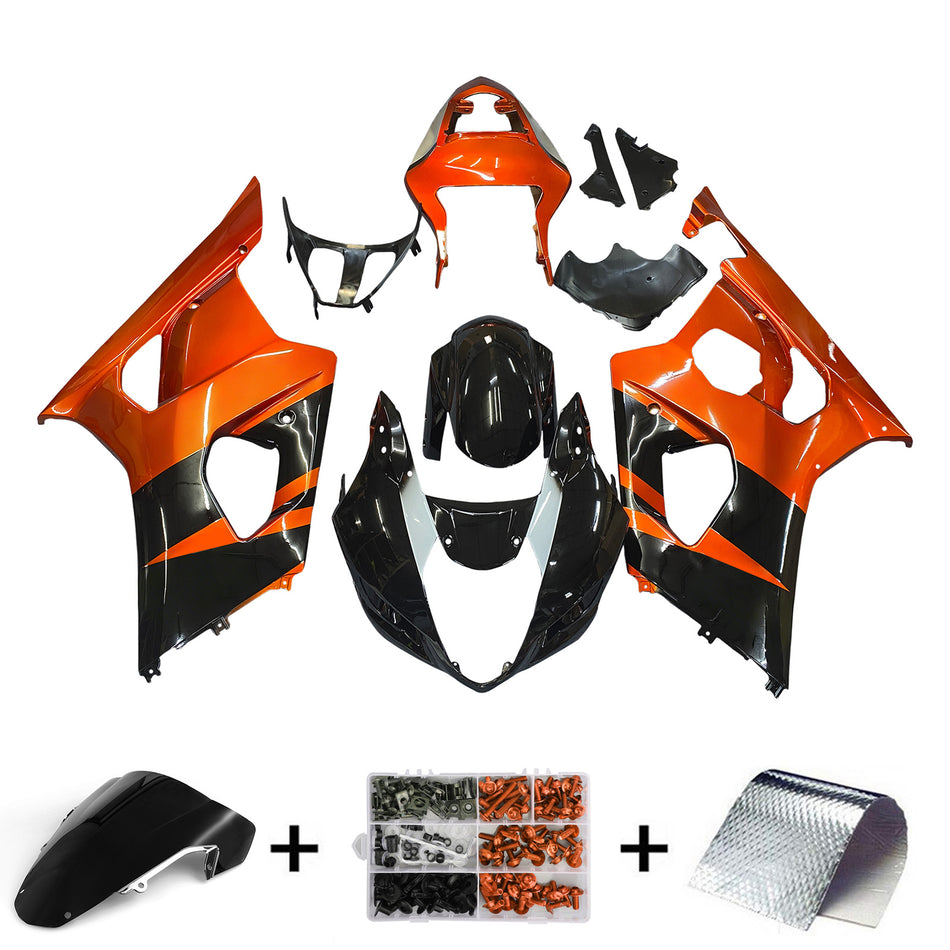 Amotopart 2003-2004 Suzuki GSXR1000 Verkleidung G-Red & Black Kit