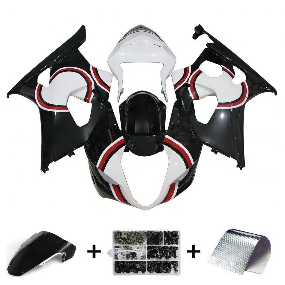 2003–2004 Suzuki GSXR1000 K3 Einspritzverkleidungs-Set, Lucky Strike Karosserie, Kunststoff, ABS