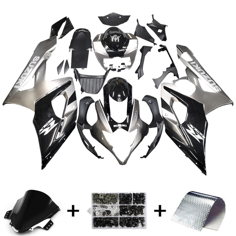 Amotopart 2005-2006 Suzuki GSXR1000 Carénage G-Black &amp; Sliver Kit