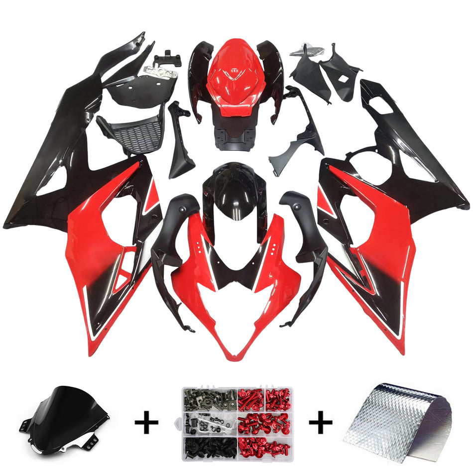 Amotopart 2005-2006 Suzuki GSXR1000 Verkleidung Red & Black Kit