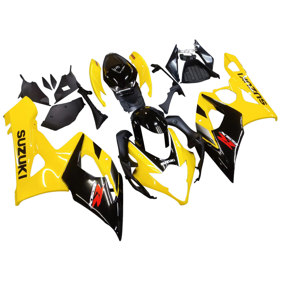 Amotopart 2005-2006 Suzuki GSXR1000 Kit de carénage jaune et noir