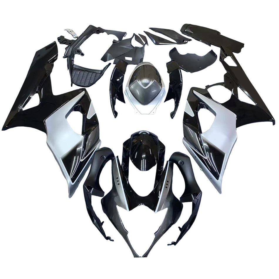 Amotopart 2005-2006 GSXR1000 Suzuki Verkleidung Black & Grey Kit