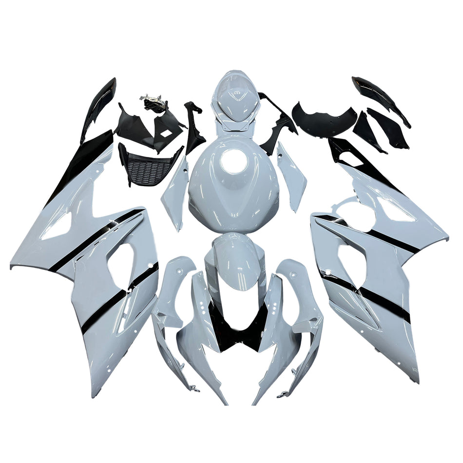 Amotopart Suzuki GSXR1000 2005–2006 K5 Verkleidungsset, Karosserie, Kunststoff, ABS,Silberfarben