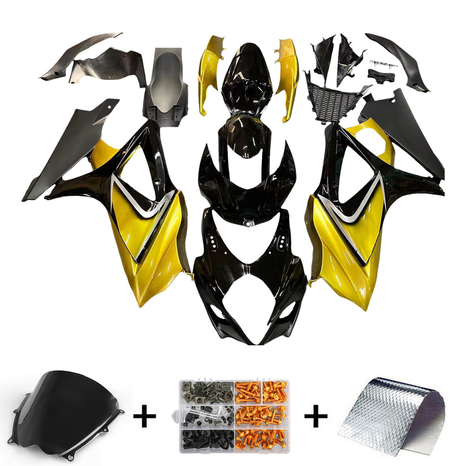 Amotopart Favoritings 2007-2008 Suzuki GSXR 1000 Black & Gold GSXR Racing Generic