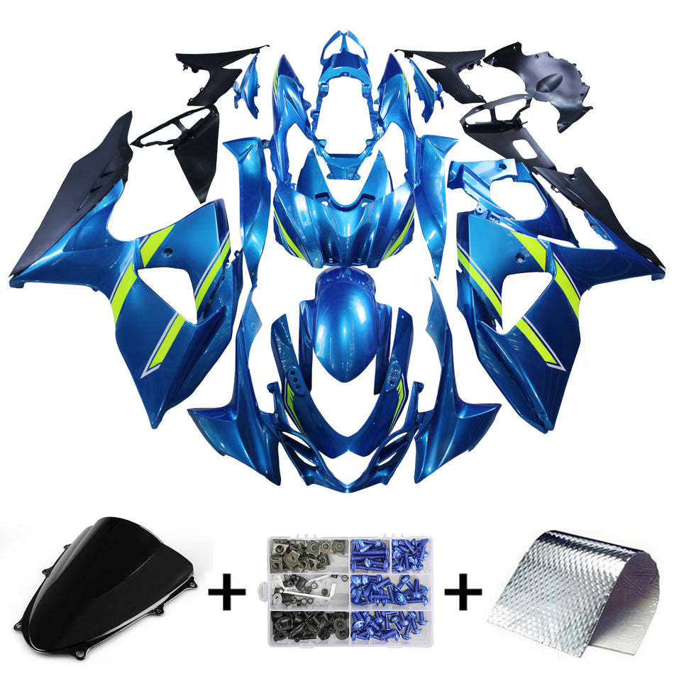 Amotopart Suzuki GSXR1000 2009¨C2016 K9 Verkleidungsset, Karosserie, Kunststoff, ABS