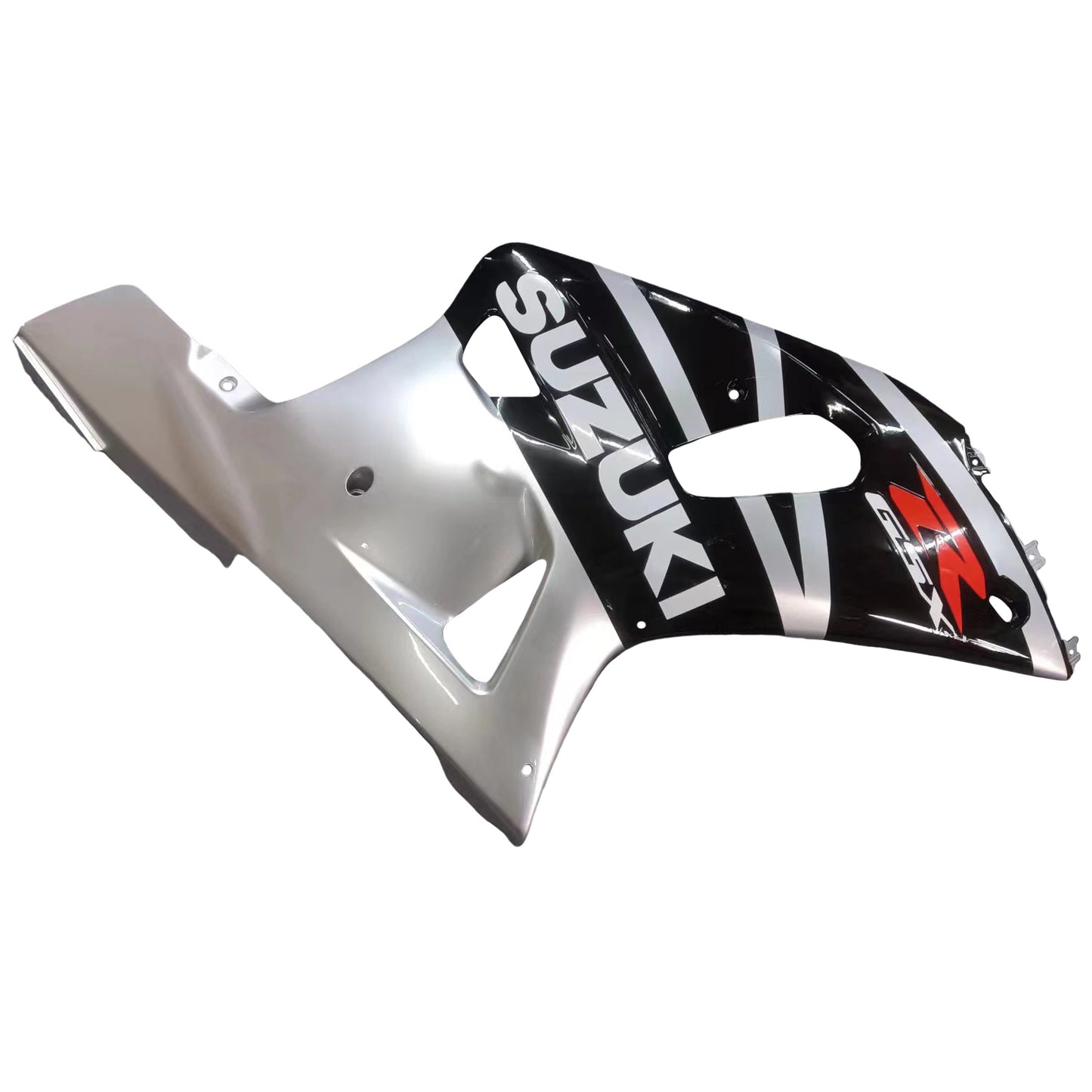 Amotopart Verkleidung Suzuki 600 2001-2003 Verkleidung Black & Silver GSXR Racing Kiting Kit