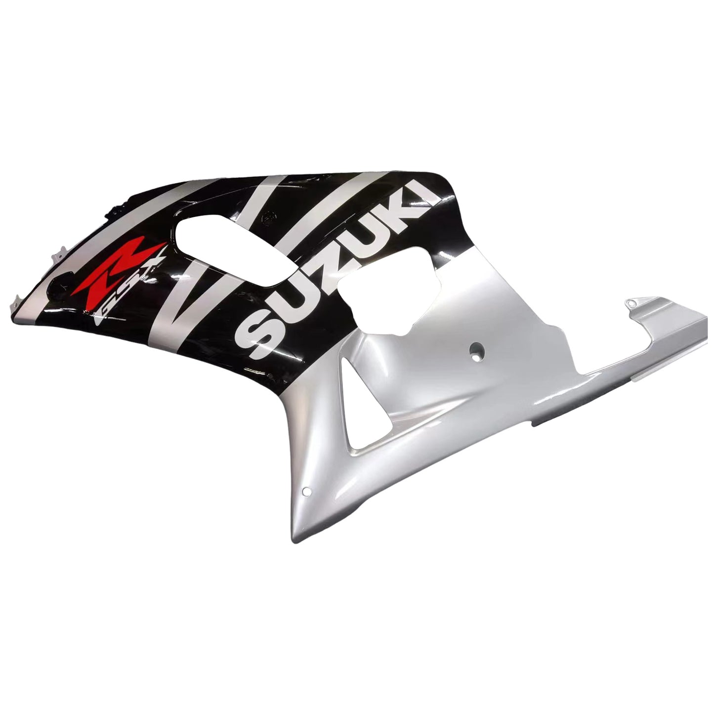 Amotopart Verkleidung Suzuki 600 2001-2003 Verkleidung Black & Silver GSXR Racing Kiting Kit