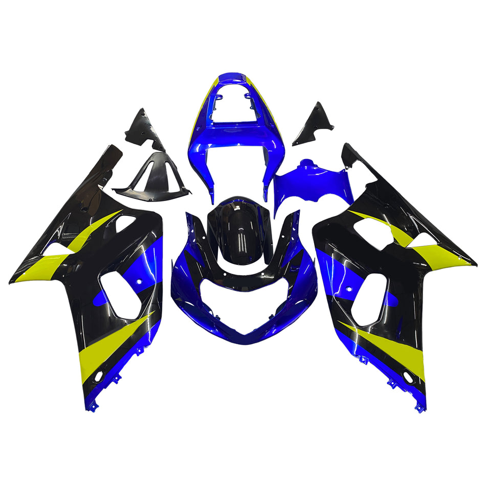 Amotopart Favoritings Suzuki 600 2001-2003 Verkleidungen Blue & Black GSXR Racing Kiting Kit