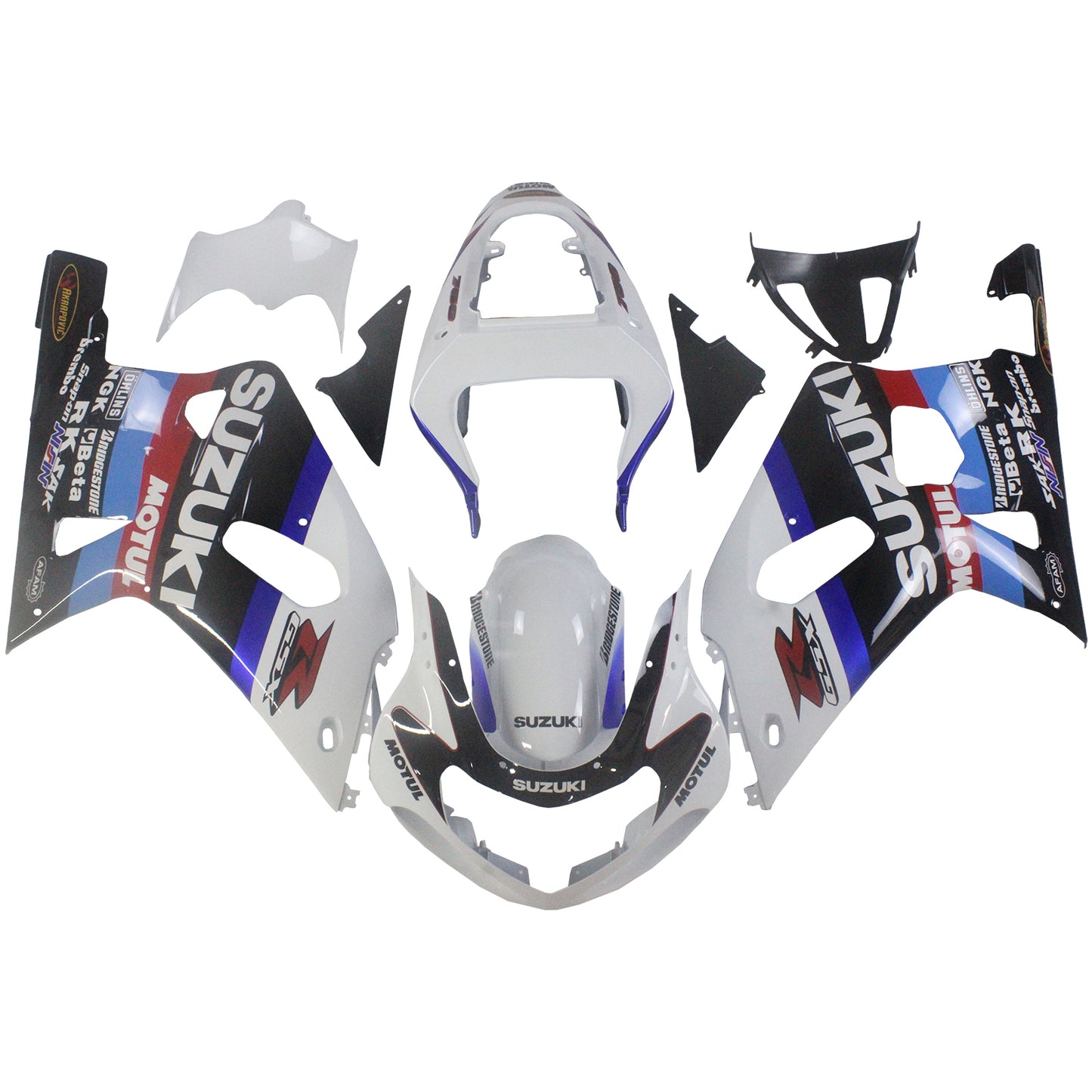 Amotopart-Verkleidungen Suzuki GSXR 600 2001-2003 Verkleidung Multi-Color GSXR Racing Abzugskit