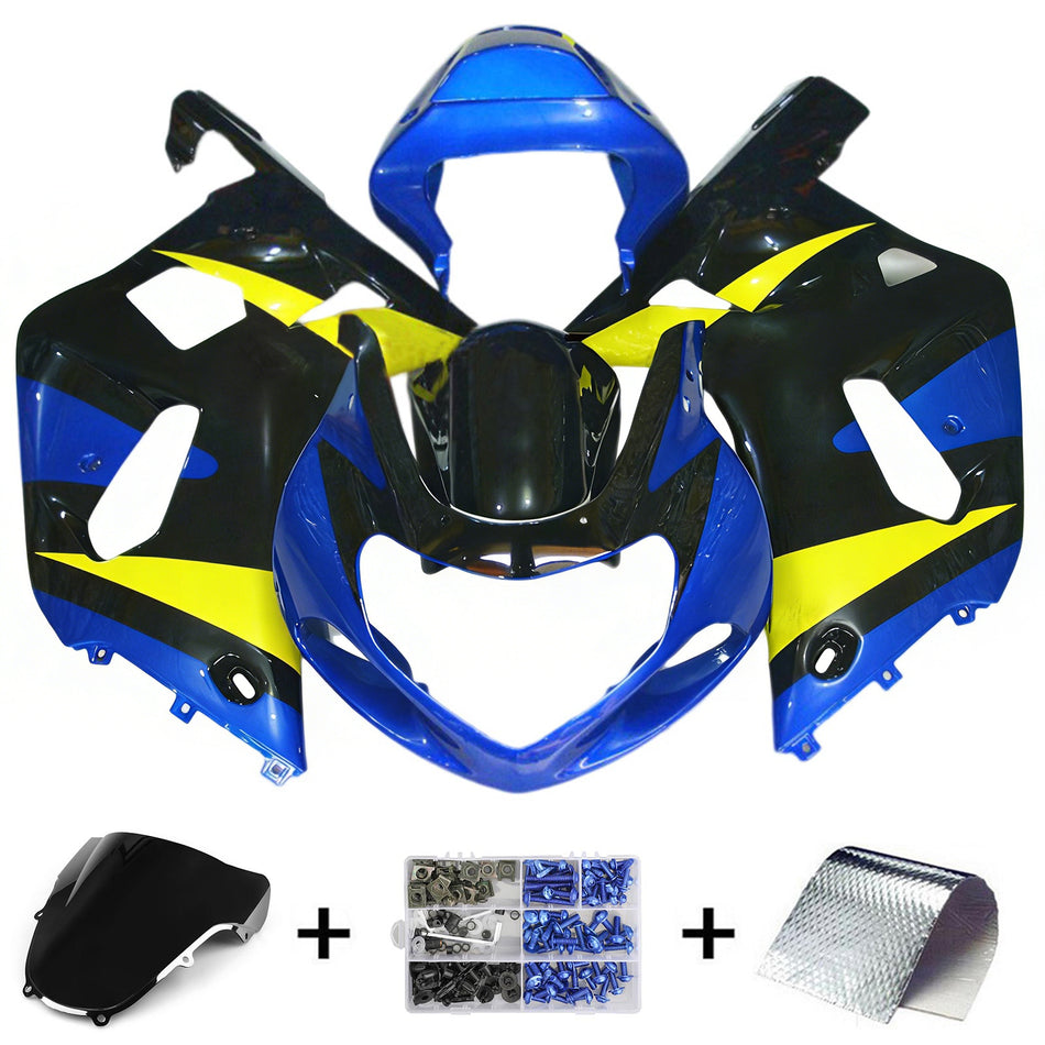 Amotopart Suzuki GSXR600 GSXR750 2001–2003 K1 Verkleidungsset, Karosserie, Kunststoff, ABS