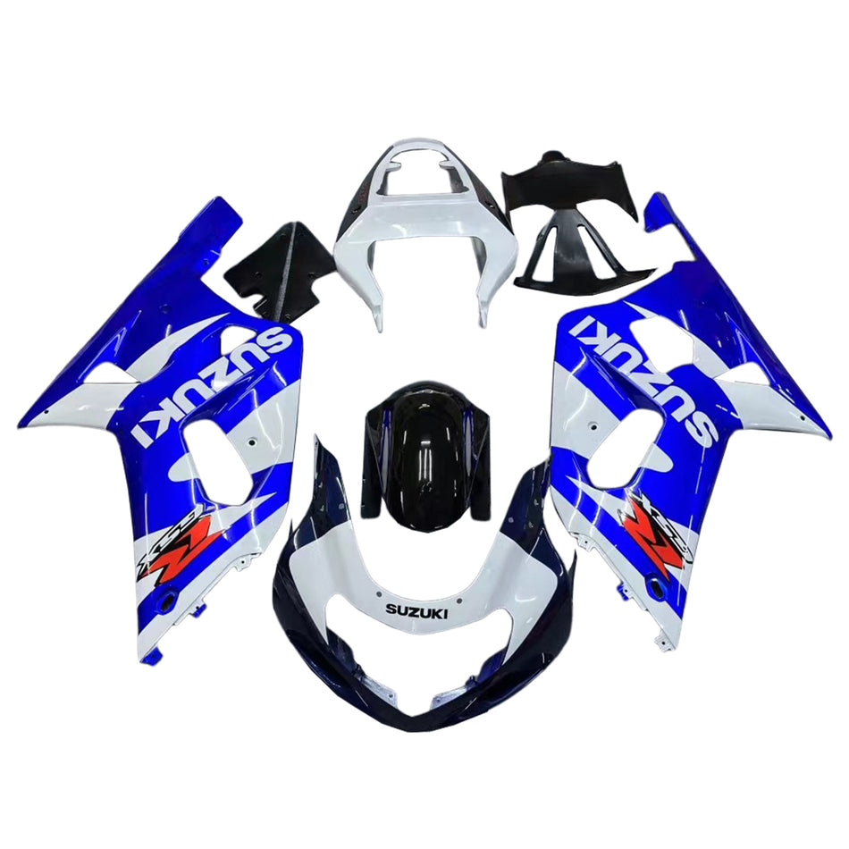 Amotopart 2001-2003 Suzuki GSXR750 Carénage Bleu et Blanc Multi Kit