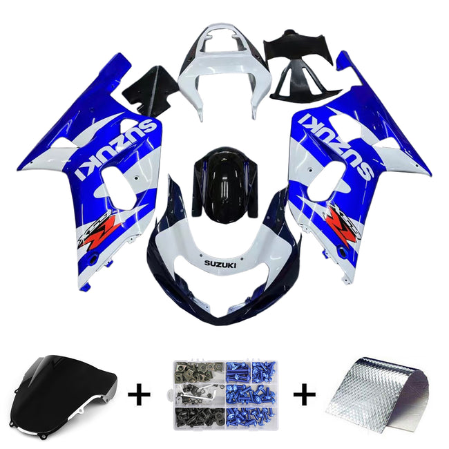 Amotopart 2001-2003 Suzuki GSXR750 Verkleidung Blue & White Multi Kit