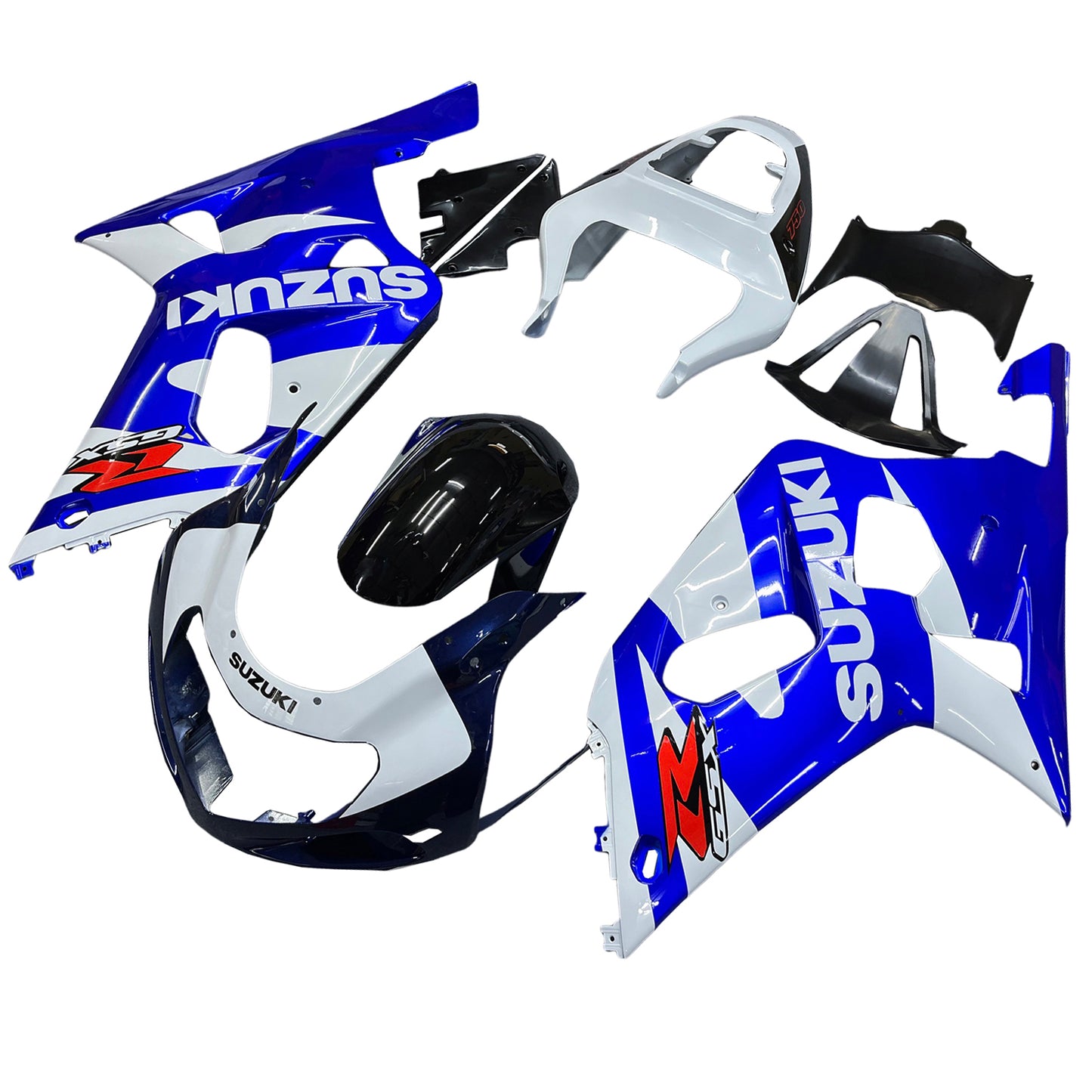 Amotopart 2001-2003 Suzuki GSXR750 Verkleidung Blue & White Multi Kit