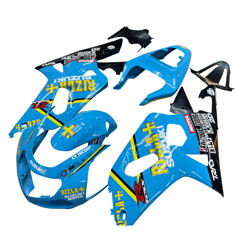 Amotopart 2001-2003 Suzuki GSXR750 Carénage Multi Bleu Kit