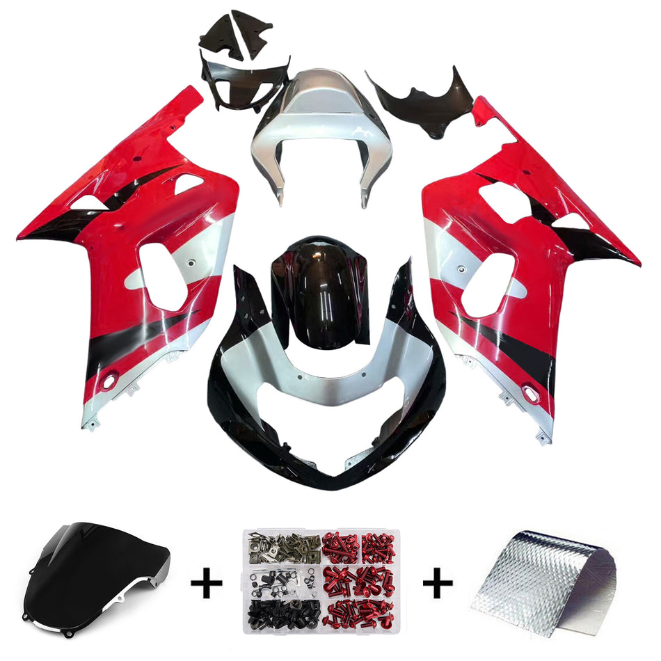 Amotopart 2001-2003 Suzuki GSXR750 Verkleidung Red Kit
