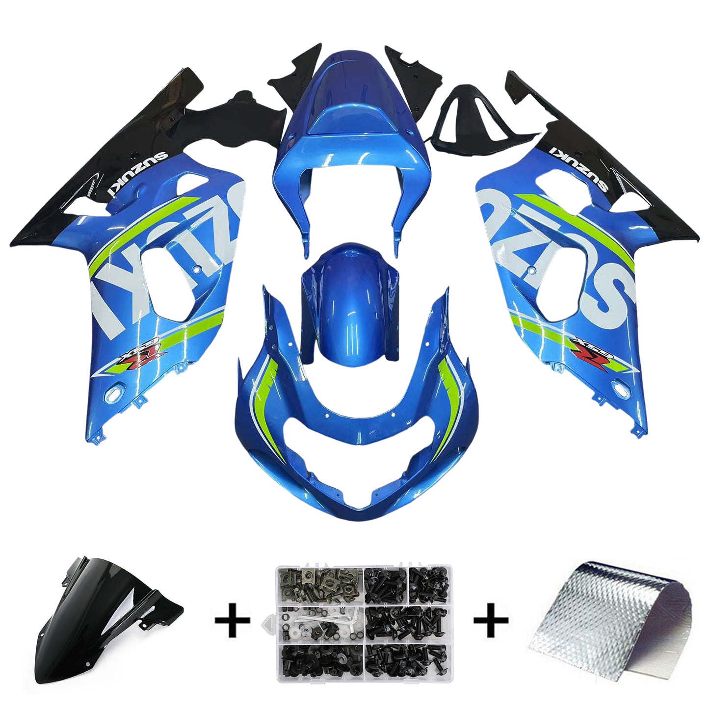 Amotopart Suzuki GSXR750 2001-2003 Verkleidungskit Karosserie Plastikabbs