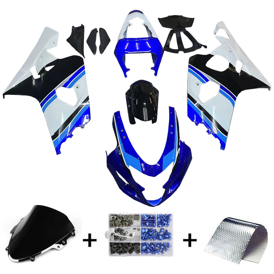 Amotopart-Funkeln 2004-2005 Suzuki GSXR 600 750 Blue White Black GSXR Rennen Generisches Rennen