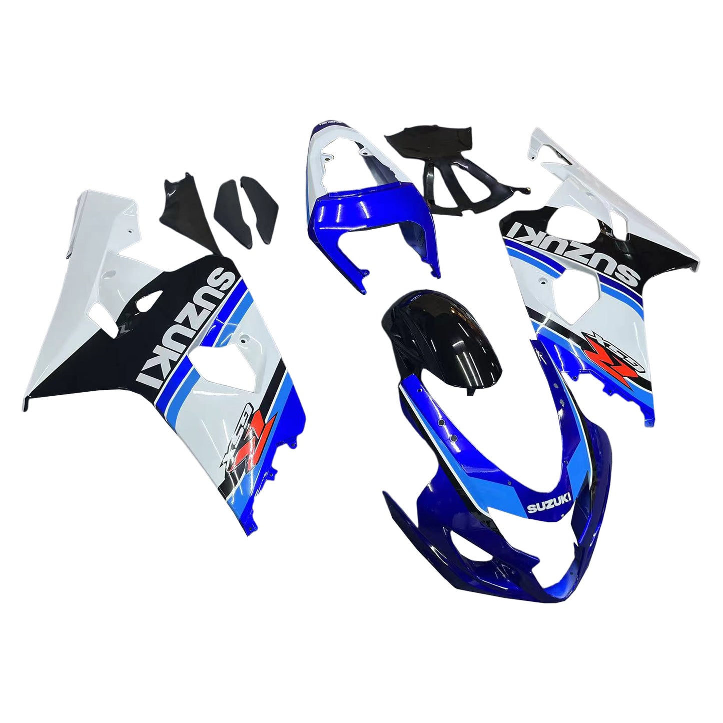 Amotopart-Funkeln 2004-2005 Suzuki GSXR 600 750 Blue White Black GSXR Rennen Generisches Rennen