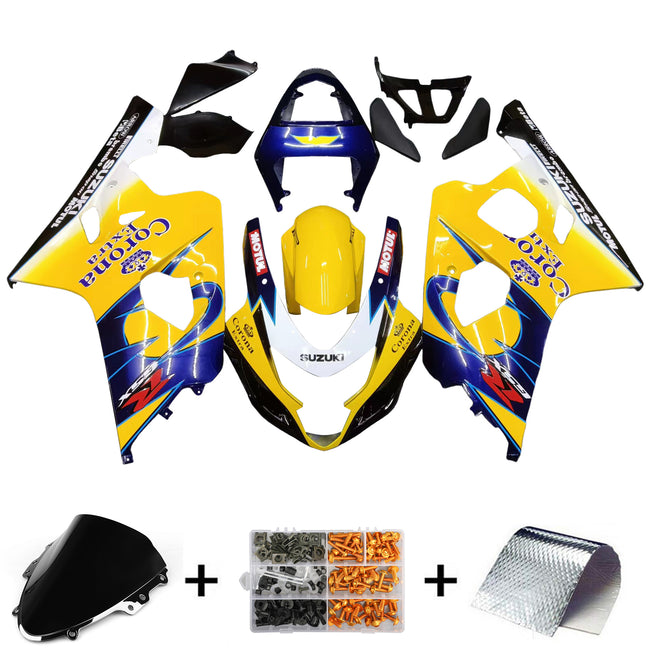 AMOTOPART FARKINGS 2004-2005 SUZUKI GSXR 600 750 Yellow Blue Corona GSXR Rennsport Generikum