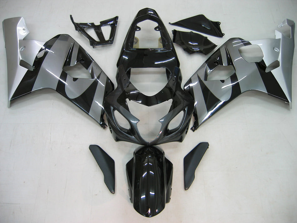 Amotopart 2004-2005 Suzuki GSXR600750 Verkleidung Black & Grey Kit