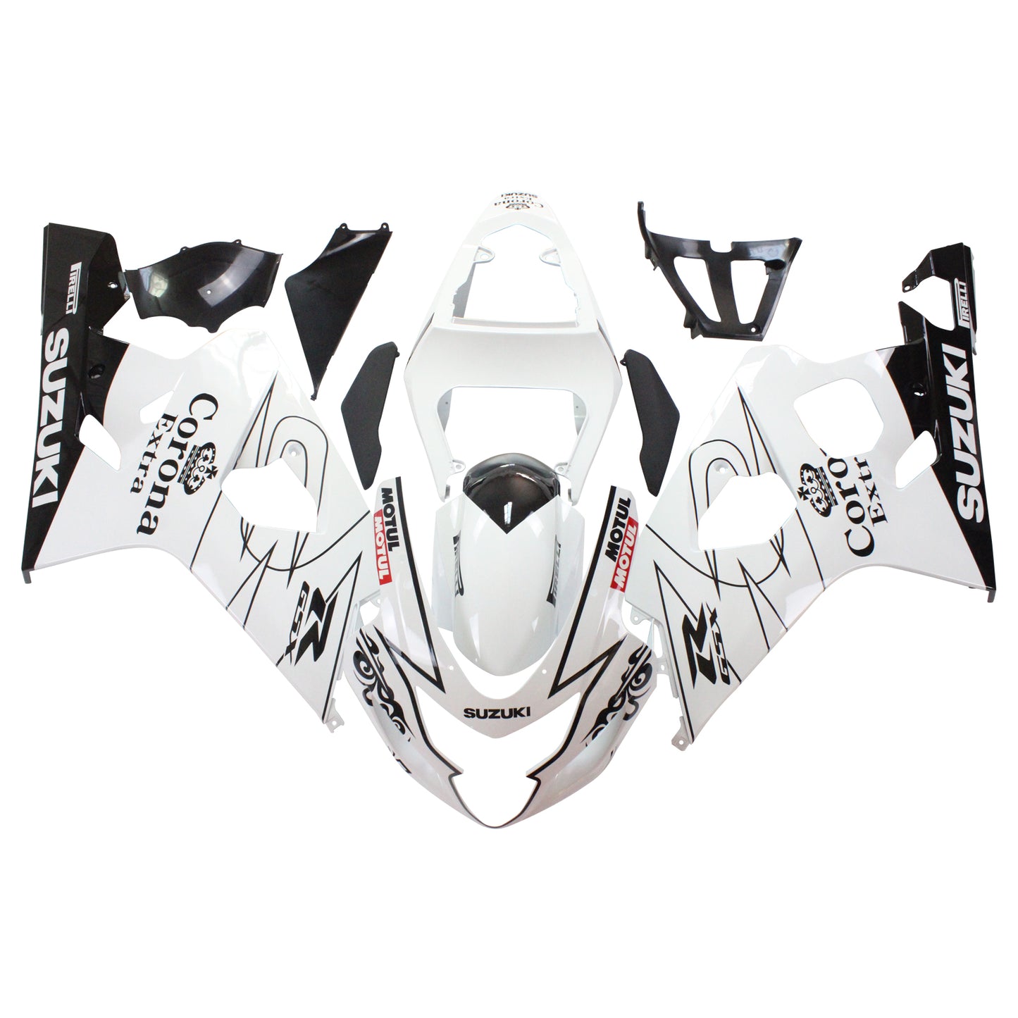 Amotopart-Funkeln 2004-2005 Suzuki GSXR 600 750 White Alstare Corona Racing Generika