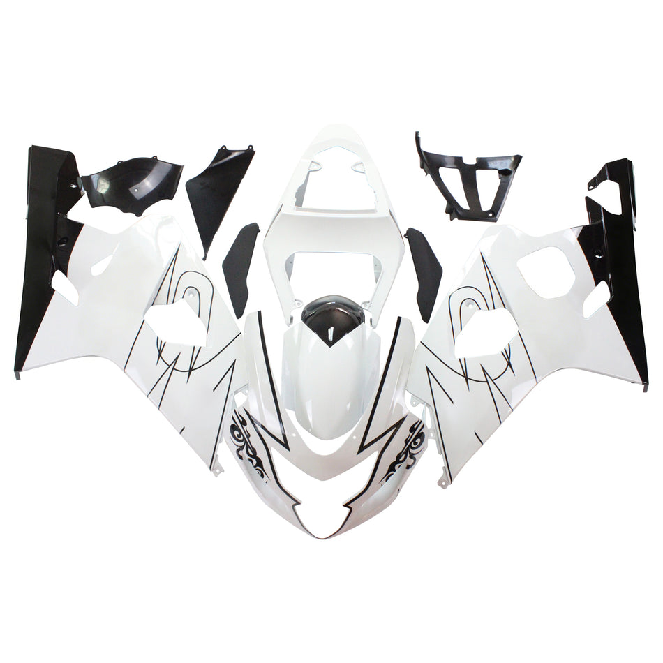 Amotopart für Suzuki GSXR 600/750 2004-2005 Körperwerksverkleidung weiße Abs Injektion geformte Kunststoff generisch