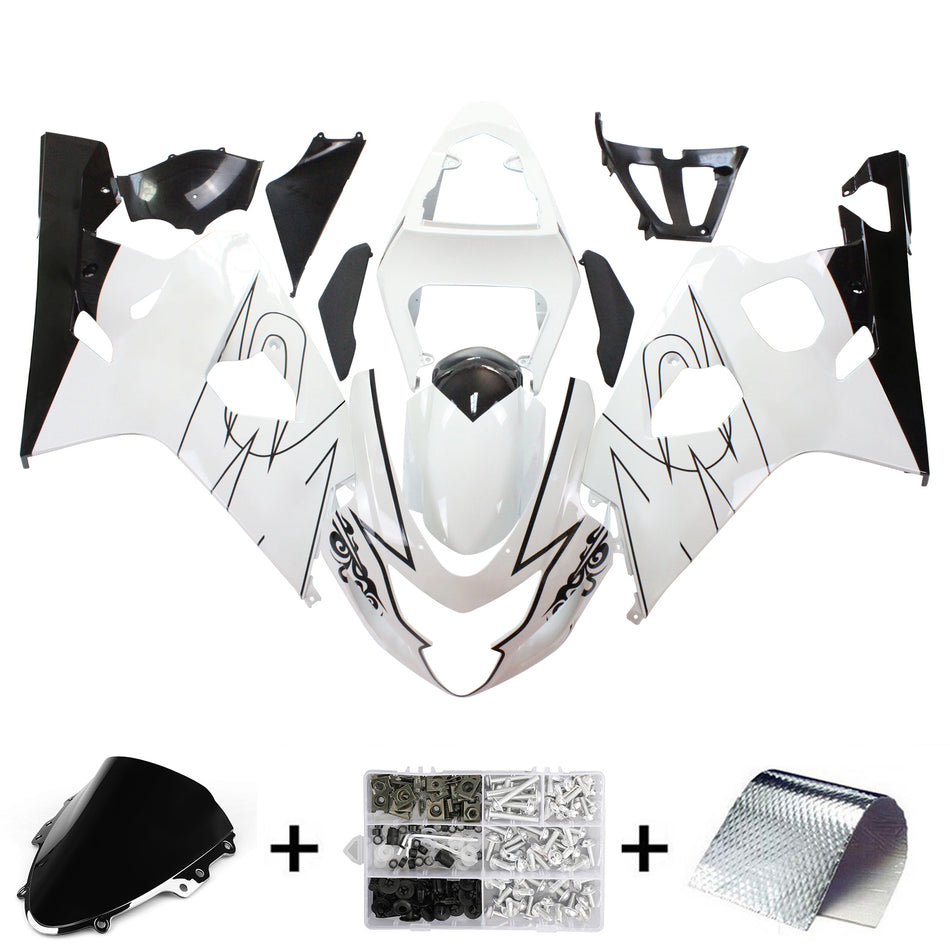 Amotopart-Funkeln 2004-2005 Suzuki GSXR 600 750 White Alstare Corona Racing Generika