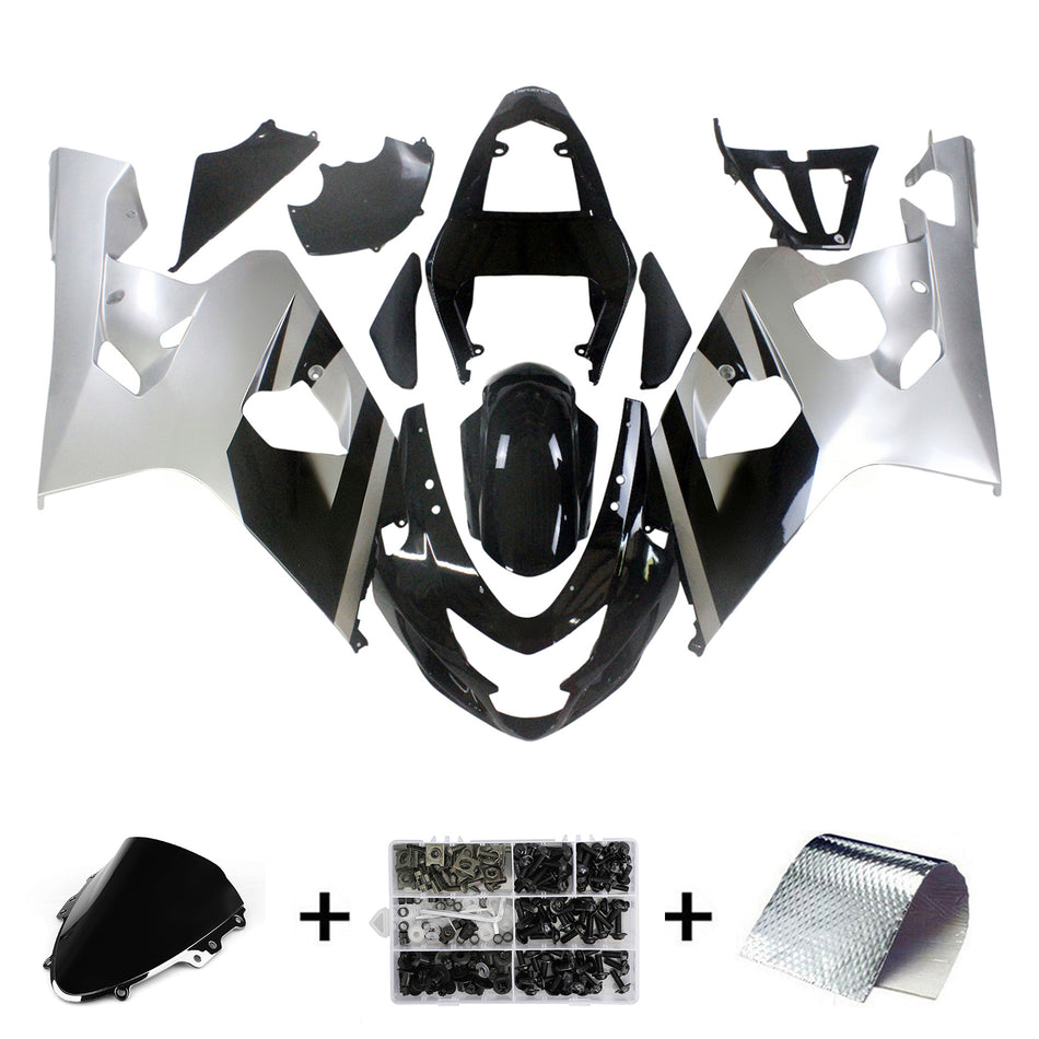 Amotopart-Funkeln 2004-2005 Suzuki GSXR 600 750 Schwarz Silver GSXR Rennsport Generika