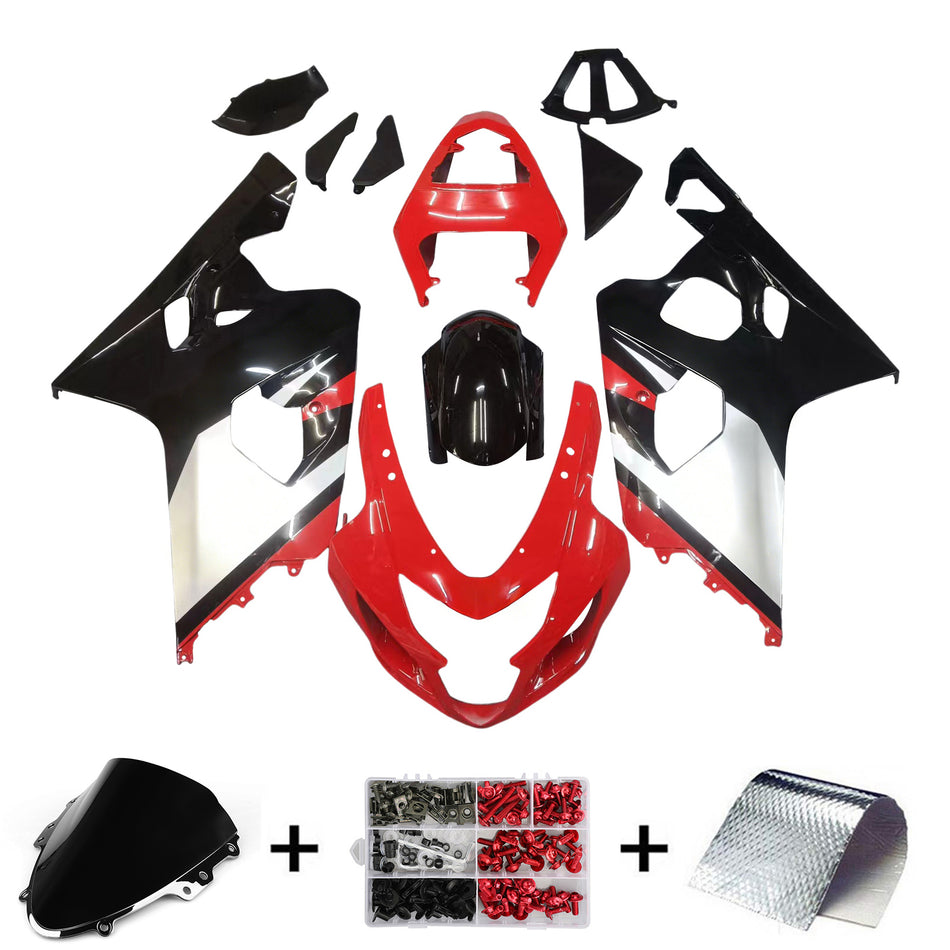 Amotopart Favoritings 2004-2005 Suzuki GSXR 600 750 Rot & Black GSXR Rennsport Generic