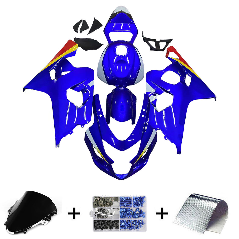 Amotopart Suzuki GSXR 600/750 2004–2005 K4 Verkleidungsset, Karosserie, Kunststoff, ABS