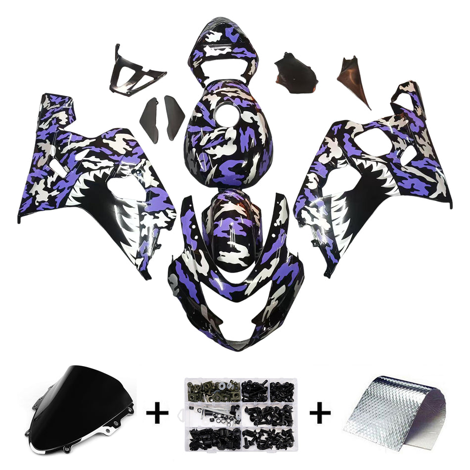 Injection Verkleidung Kit Karosserie Kunststoff ABS Für Suzuki GSXR 600/750 2004-2005 K4