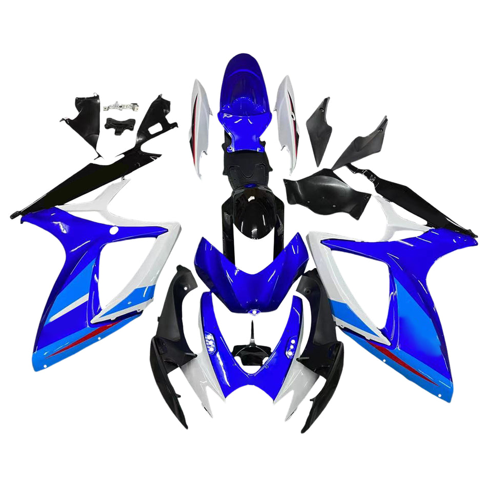 Amotopart 2006-2007 GSXR600750 Suzuki Verkleidung Blue & White Kit