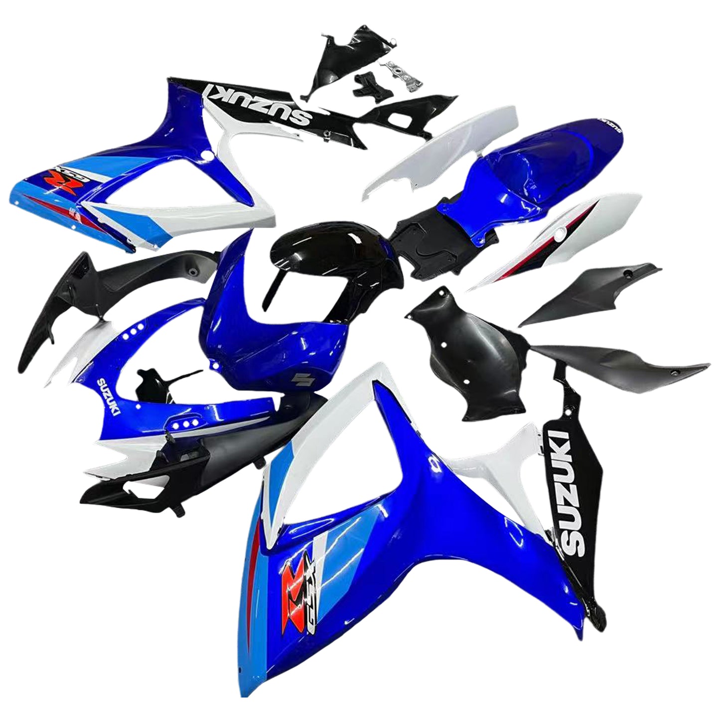 Amotopart 2006-2007 Suzuki GSXR600750 Verkleidung G-Blue & White Kit