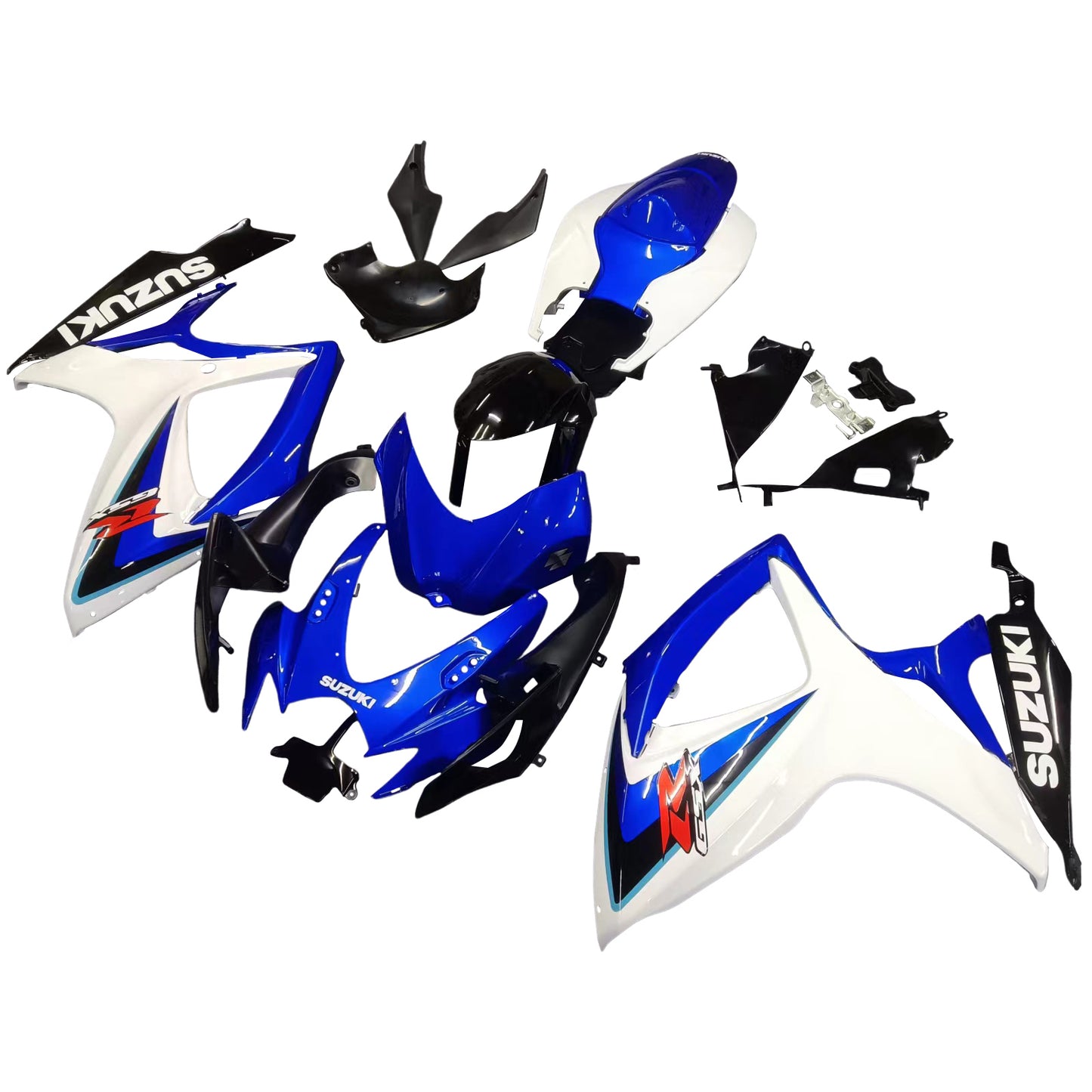 Amotopart 2006-2007 Suzuki GSXR600750 Verkleidung White & Blue Kit